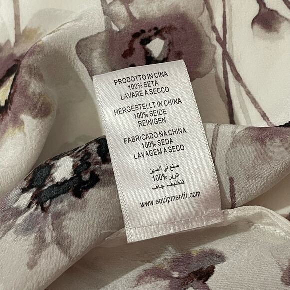 Equipment Natalia Floral Dress - White Floral - Medium - Picture 11 of 13